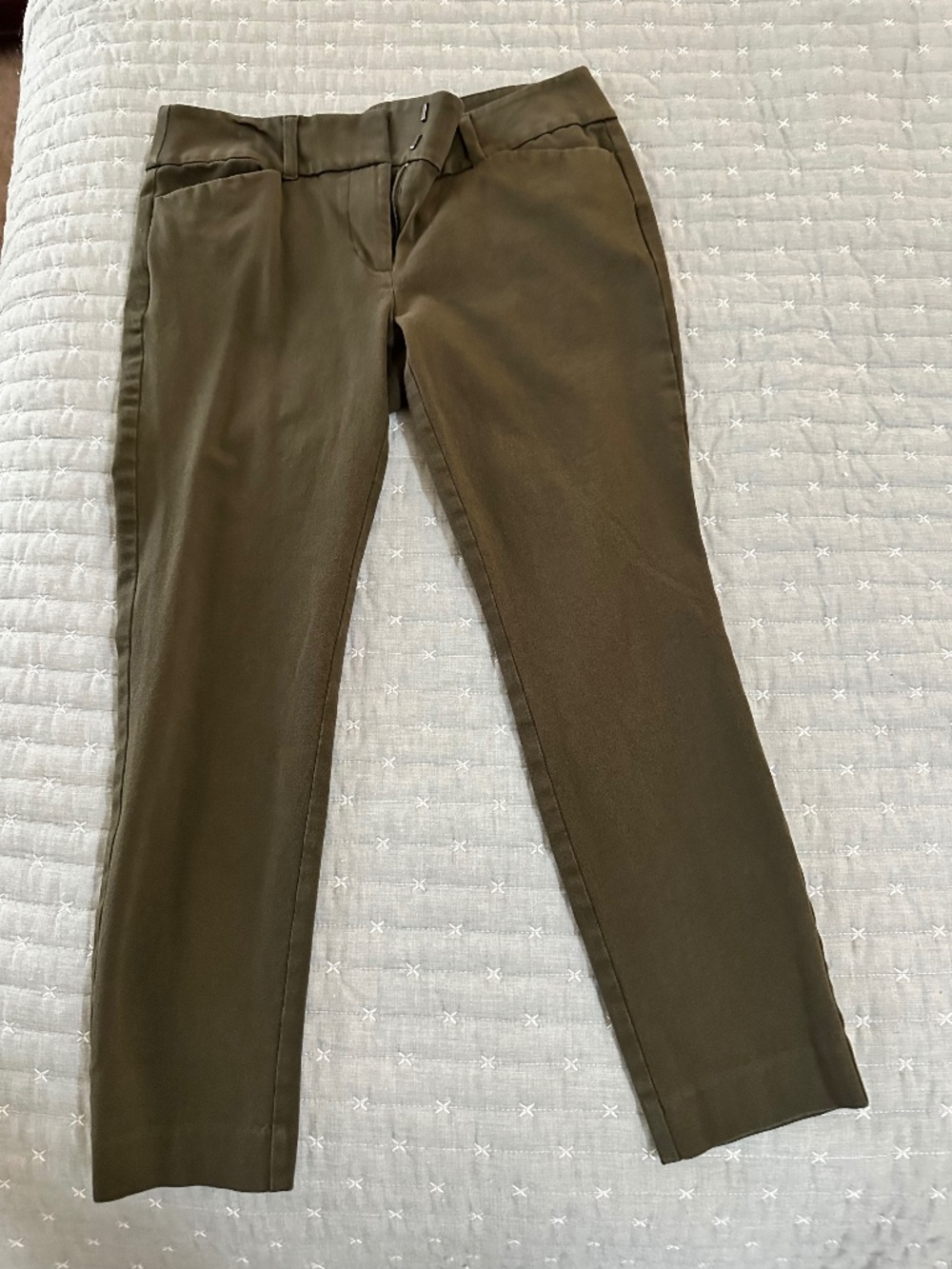 Loft petite green ankle pant